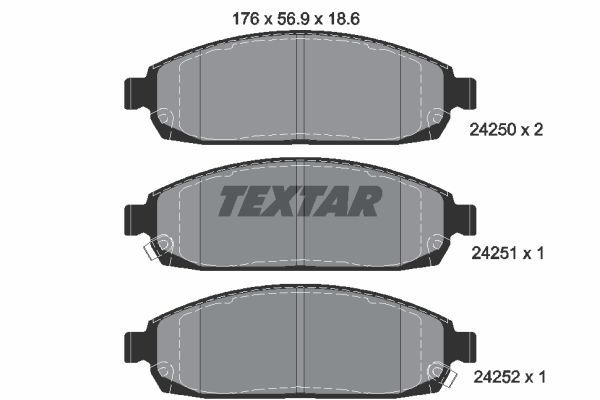 Sada brzdových platničiek kotúčovej brzdy TEXTAR (2425001)