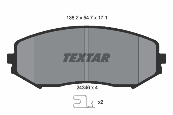 Sada brzdových platničiek kotúčovej brzdy TEXTAR (2434601)