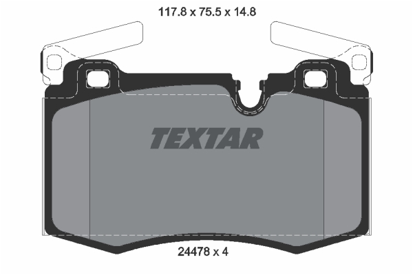 Sada brzdových platničiek kotúčovej brzdy TEXTAR (2447801)