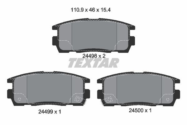 Sada brzdových platničiek kotúčovej brzdy TEXTAR (2449801)