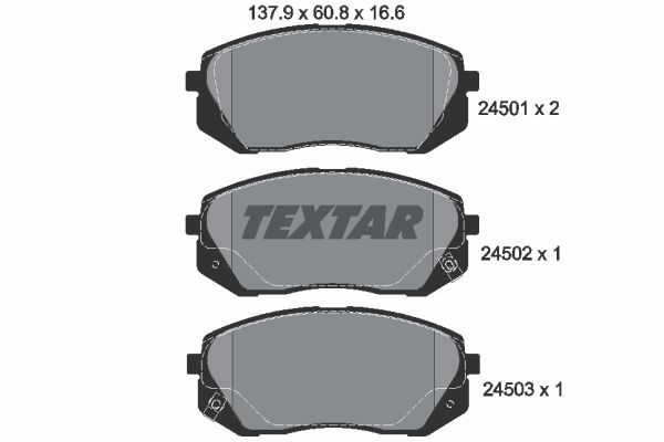 Sada brzdových platničiek kotúčovej brzdy TEXTAR (2450101)