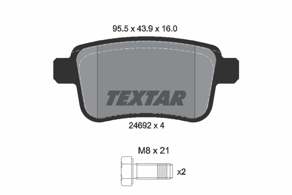 Sada brzdových platničiek kotúčovej brzdy TEXTAR (2469204)