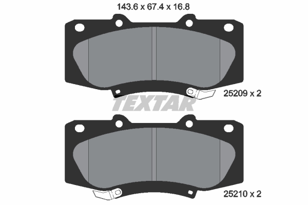 Sada brzdových platničiek kotúčovej brzdy TEXTAR (2520901)