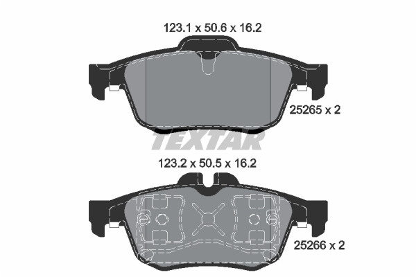 Sada brzdových platničiek kotúčovej brzdy TEXTAR (2526501)
