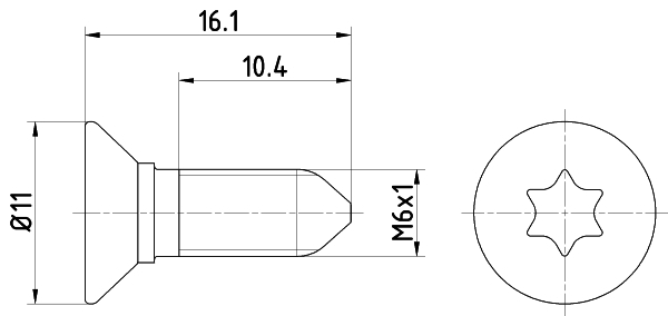 Skrutka brzdového kotúča TEXTAR (TPM0008)