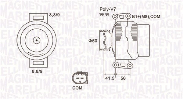 Alternátor MAGNETI MARELLI (063732108010)