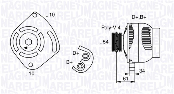 Alternátor MAGNETI MARELLI (063377030010)