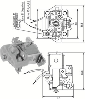 Elektromagnetický spínač pre štartér MAGNETI MARELLI (940113050338)