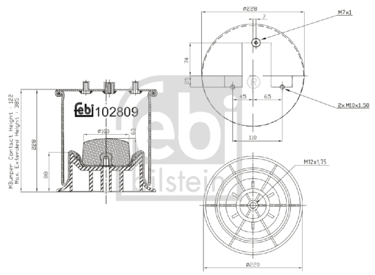 Mech pneumatického pruženia FEBI BILSTEIN (102809)