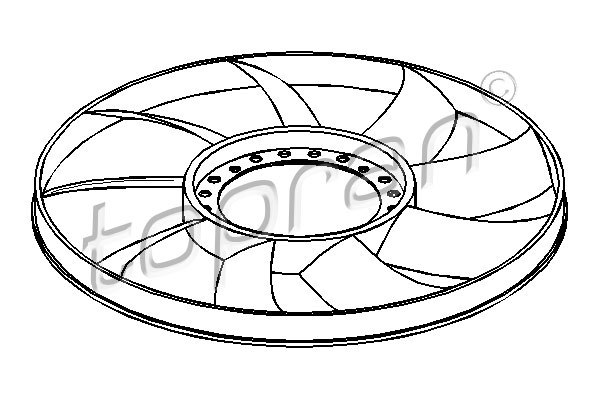 Koleso ventilátora chladenia motora Hans Pries (110 295)