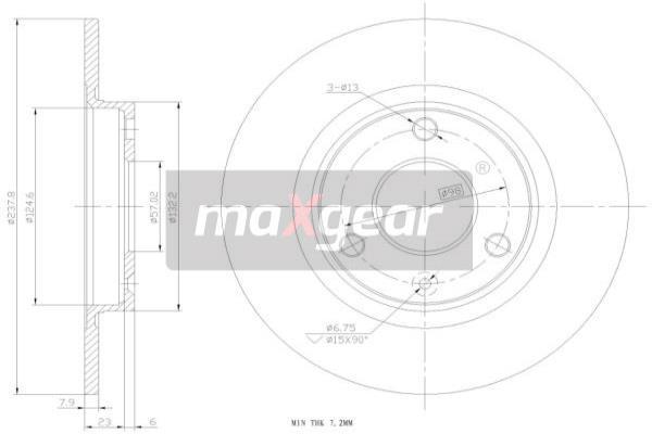 Brzdový kotúč MAXGEAR (19-0697)