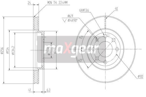 Brzdový kotúč MAXGEAR (19-0701)