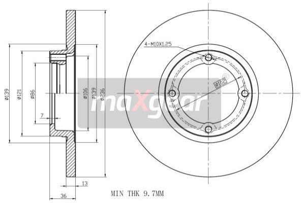 Brzdový kotúč MAXGEAR (19-0702)