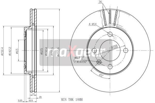 Brzdový kotúč MAXGEAR (19-0754)