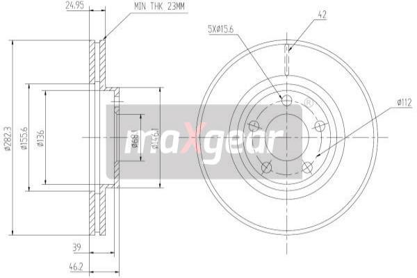 Brzdový kotúč MAXGEAR (19-0757)