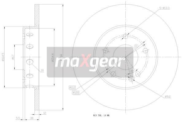 Brzdový kotúč MAXGEAR (19-0780)