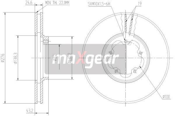 Brzdový kotúč MAXGEAR (19-0814)