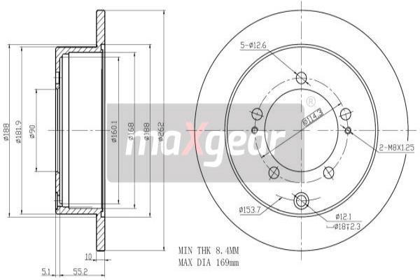 Brzdový kotúč MAXGEAR (19-1948MAX)