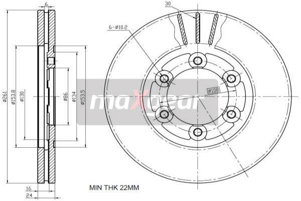 Brzdový kotúč MAXGEAR (19-2299)